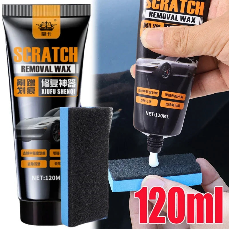 Clearvex™ Car Scratch Remover Wax Kit 120ml – Paint Repair & Shine Restorer