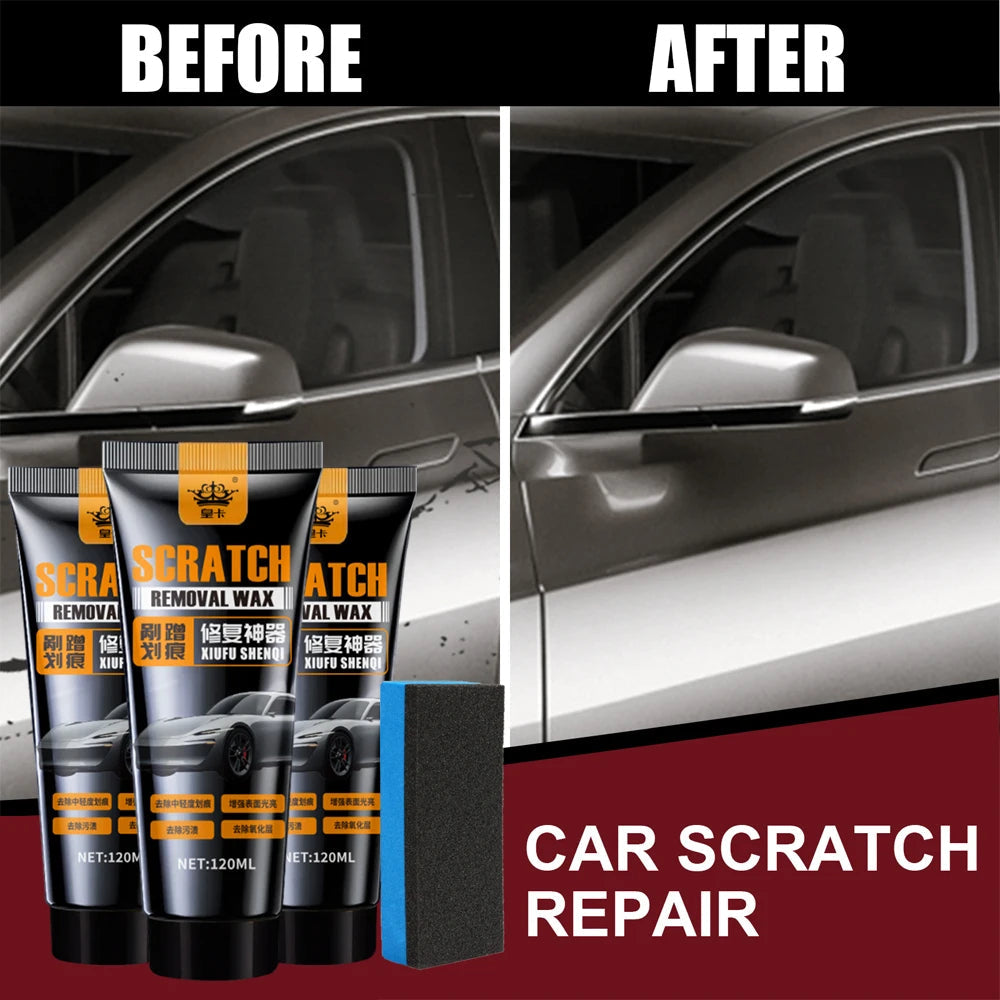 Clearvex™ Car Scratch Remover Wax Kit 120ml – Paint Repair & Shine Restorer