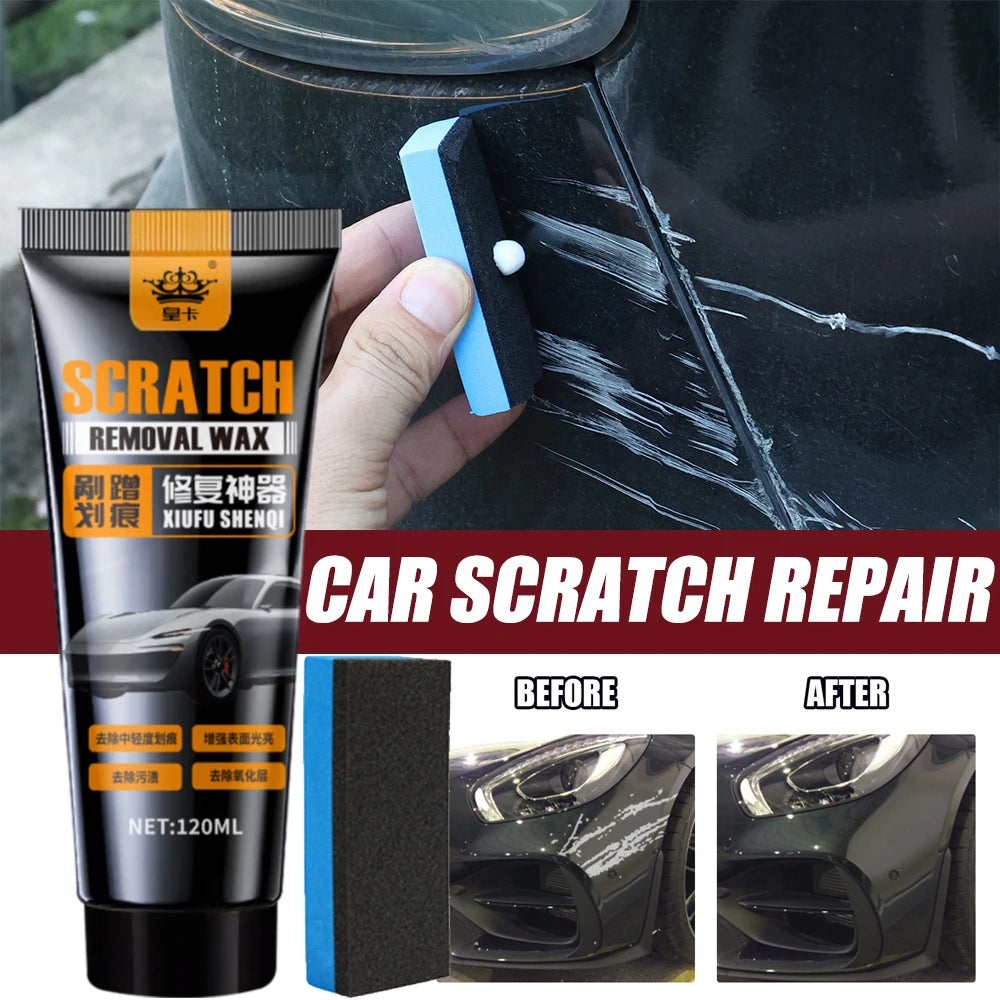 Clearvex™ Car Scratch Remover Wax Kit 120ml – Paint Repair & Shine Restorer