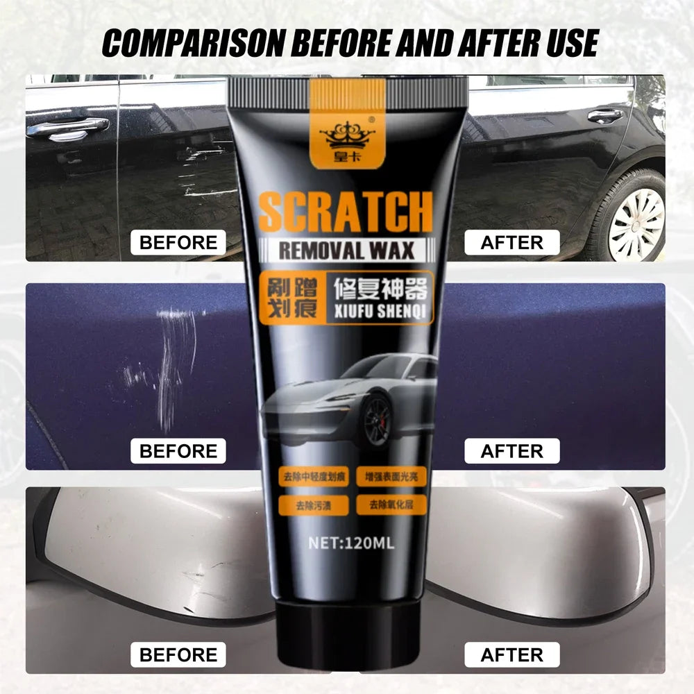 Clearvex™ Car Scratch Remover Wax Kit 120ml – Paint Repair & Shine Restorer